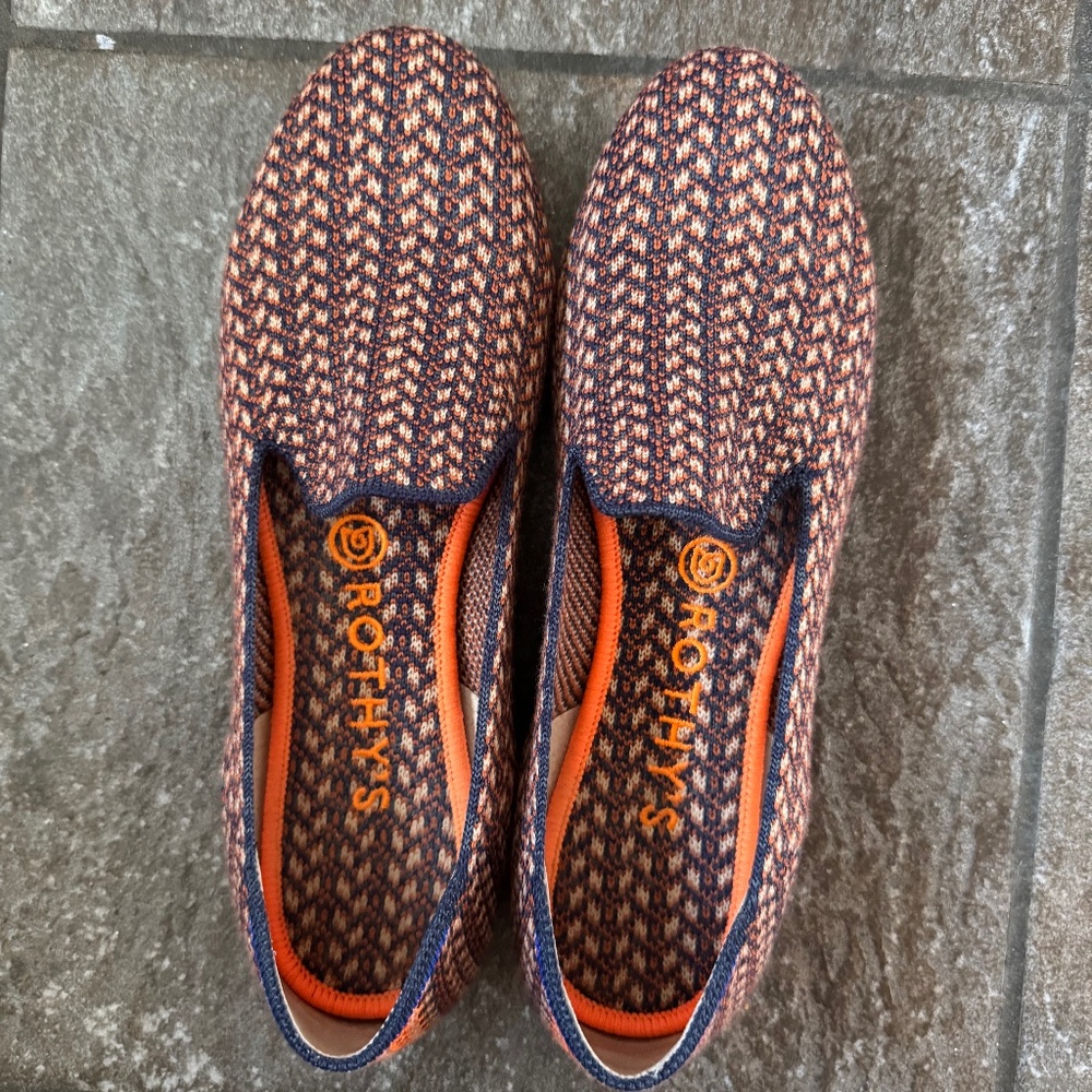 Rothy’s Walnut Tweed Merino Wool loafer size 8